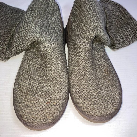 UGG Cardy Knit Boots Womens 1094949 Sz 8 Gray - Picture 9 of 13